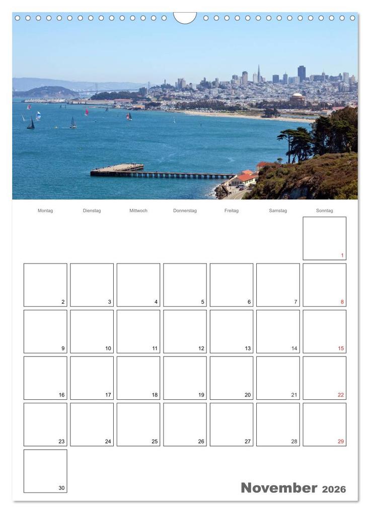 Weitere Ansicht: SAN FRANCISCO Terminplaner (Wandkalender 2026 DIN A3 hoch), CALVENDO Monatskalender | Calvendo, Melanie Viola