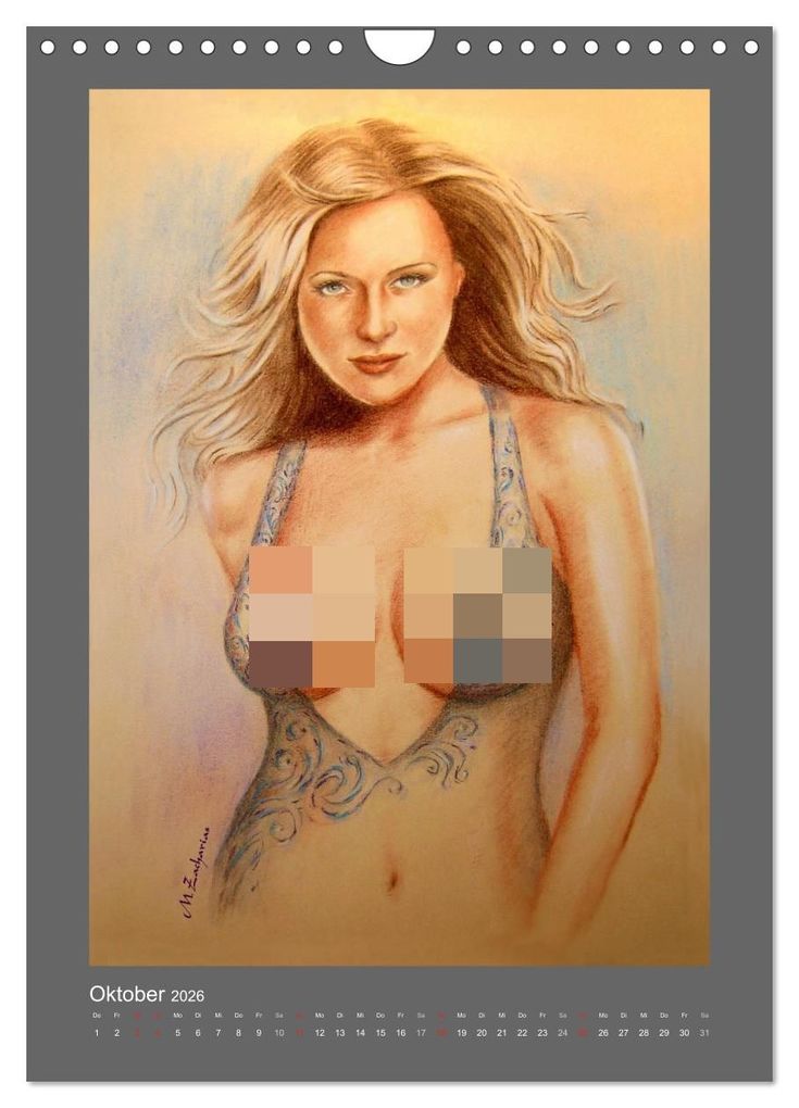 Weitere Ansicht: Erotische Malerei - Akt und Dessous (Wandkalender 2026 DIN A4 hoch), CALVENDO Monatskalender | Calvendo, Marita Zacharias