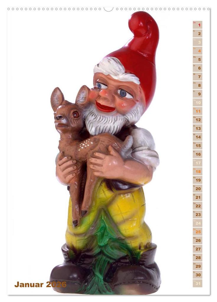 Weitere Ansicht: Gartenzwerge: Die rote Zipfelmütze im Beet (Wandkalender 2026 DIN A2 hoch), CALVENDO Monatskalender | Calvendo, CALVENDO CALVENDO