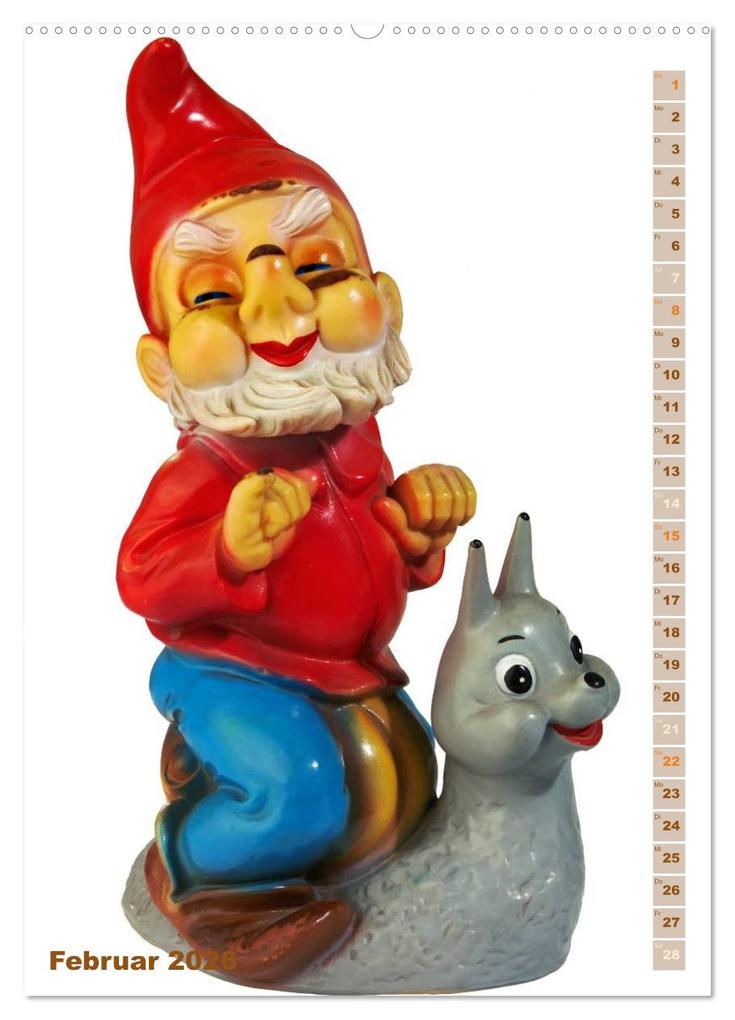 Weitere Ansicht: Gartenzwerge: Die rote Zipfelmütze im Beet (Wandkalender 2026 DIN A2 hoch), CALVENDO Monatskalender | Calvendo, CALVENDO CALVENDO