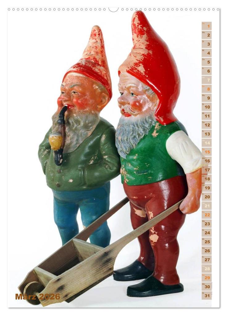 Weitere Ansicht: Gartenzwerge: Die rote Zipfelmütze im Beet (Wandkalender 2026 DIN A2 hoch), CALVENDO Monatskalender | Calvendo, CALVENDO CALVENDO