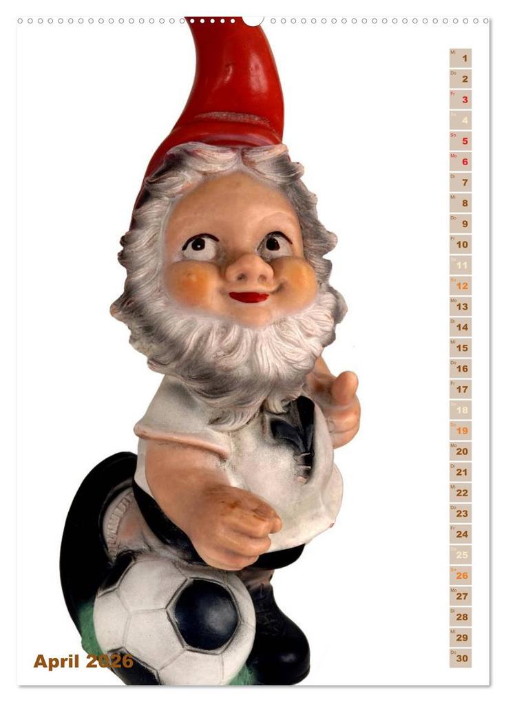 Weitere Ansicht: Gartenzwerge: Die rote Zipfelmütze im Beet (Wandkalender 2026 DIN A2 hoch), CALVENDO Monatskalender | Calvendo, CALVENDO CALVENDO