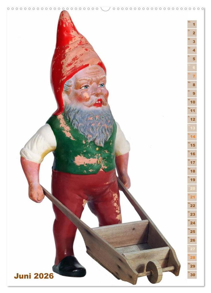 Weitere Ansicht: Gartenzwerge: Die rote Zipfelmütze im Beet (Wandkalender 2026 DIN A2 hoch), CALVENDO Monatskalender | Calvendo, CALVENDO CALVENDO