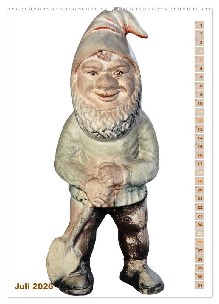 Weitere Ansicht: Gartenzwerge: Die rote Zipfelmütze im Beet (Wandkalender 2026 DIN A2 hoch), CALVENDO Monatskalender | Calvendo, CALVENDO CALVENDO