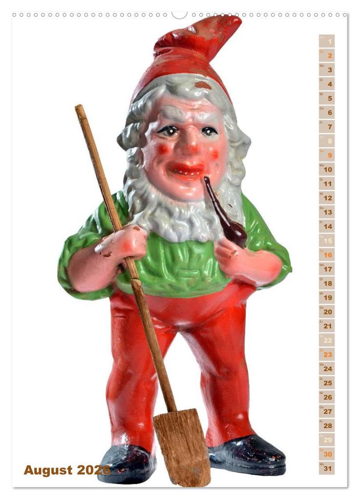 Weitere Ansicht: Gartenzwerge: Die rote Zipfelmütze im Beet (Wandkalender 2026 DIN A2 hoch), CALVENDO Monatskalender | Calvendo, CALVENDO CALVENDO
