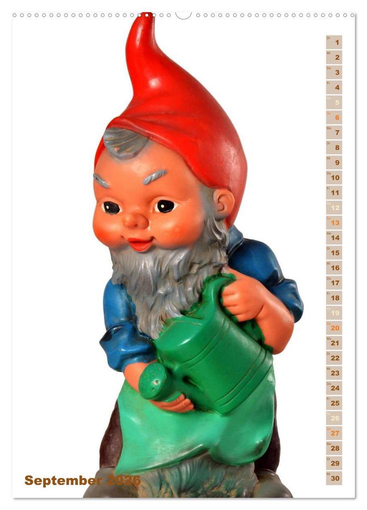 Weitere Ansicht: Gartenzwerge: Die rote Zipfelmütze im Beet (Wandkalender 2026 DIN A2 hoch), CALVENDO Monatskalender | Calvendo, CALVENDO CALVENDO