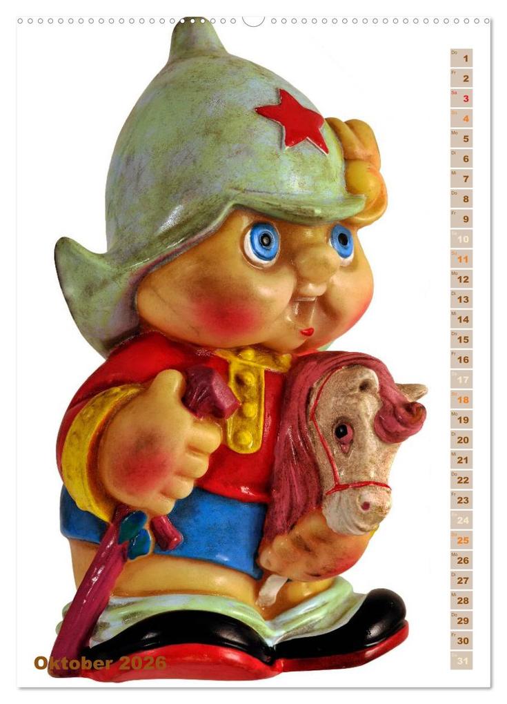 Weitere Ansicht: Gartenzwerge: Die rote Zipfelmütze im Beet (Wandkalender 2026 DIN A2 hoch), CALVENDO Monatskalender | Calvendo, CALVENDO CALVENDO