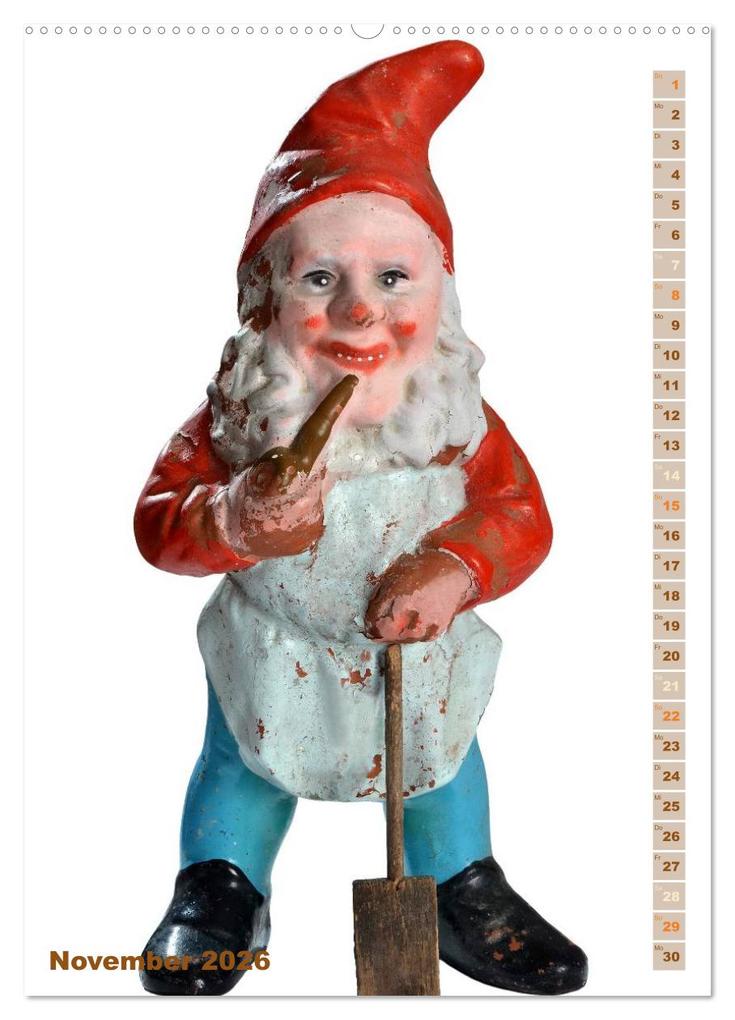 Weitere Ansicht: Gartenzwerge: Die rote Zipfelmütze im Beet (Wandkalender 2026 DIN A2 hoch), CALVENDO Monatskalender | Calvendo, CALVENDO CALVENDO