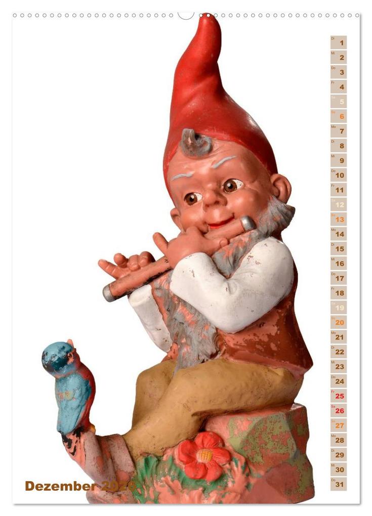 Weitere Ansicht: Gartenzwerge: Die rote Zipfelmütze im Beet (Wandkalender 2026 DIN A2 hoch), CALVENDO Monatskalender | Calvendo, CALVENDO CALVENDO
