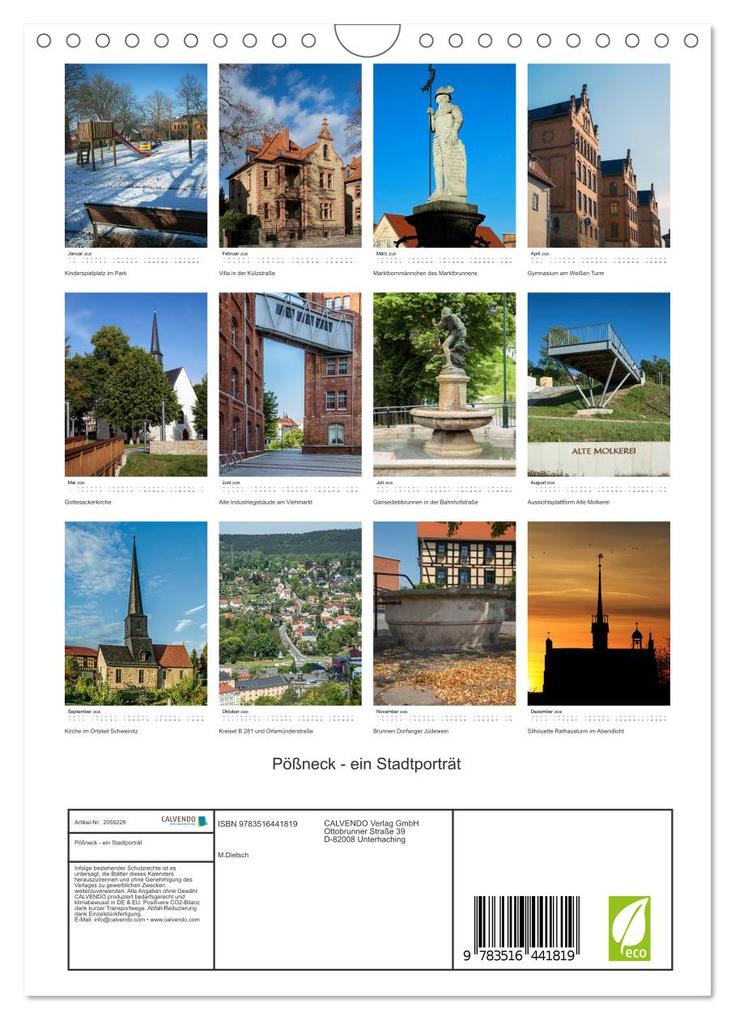 Weitere Ansicht: Pößneck - ein Stadtporträt (Wandkalender 2026 DIN A4 hoch), CALVENDO Monatskalender | Calvendo, M.Dietsch, M.Dietsch M.Dietsch