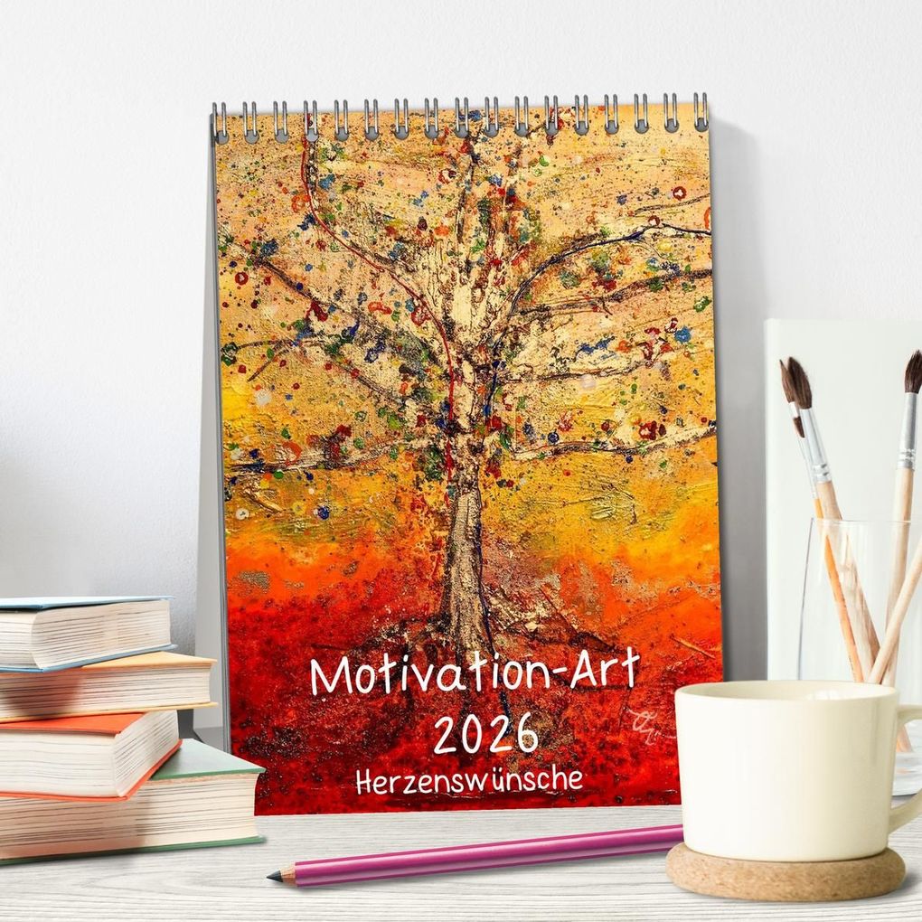 Weitere Ansicht: Motivation-Art 2026 (Tischkalender 2026 DIN A5 hoch), CALVENDO Monatskalender | Calvendo, Jörg Lehmann