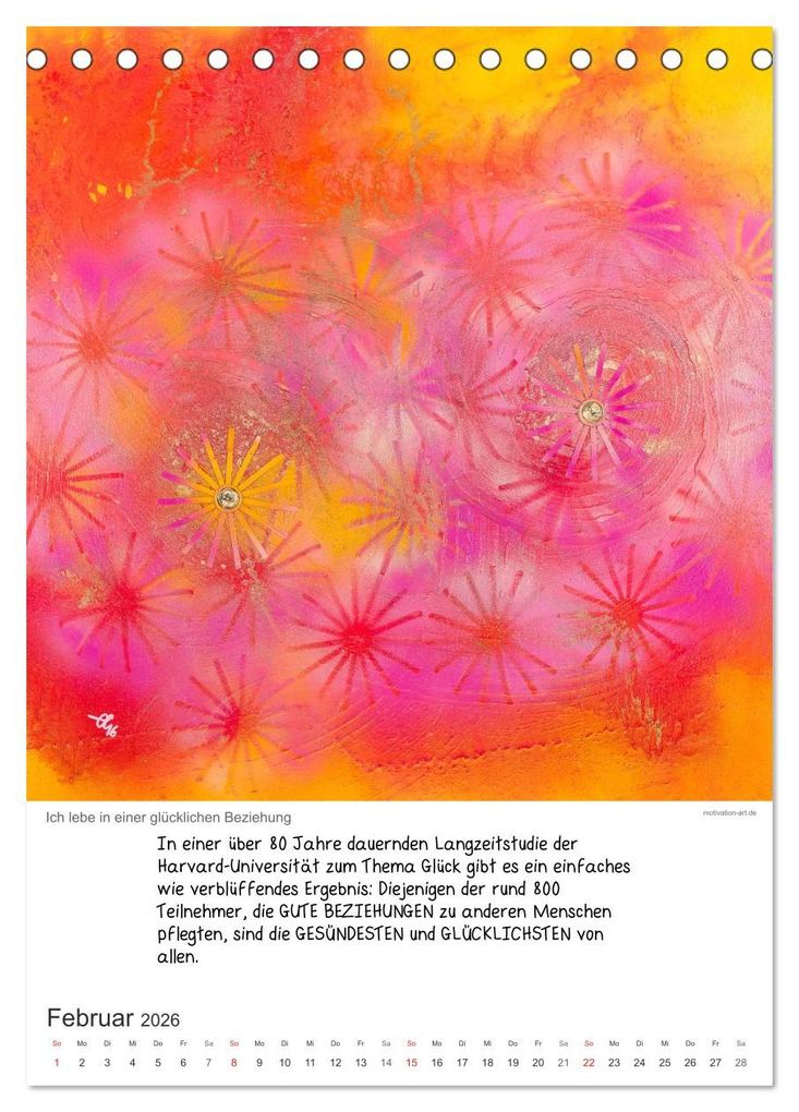 Weitere Ansicht: Motivation-Art 2026 (Tischkalender 2026 DIN A5 hoch), CALVENDO Monatskalender | Calvendo, Jörg Lehmann