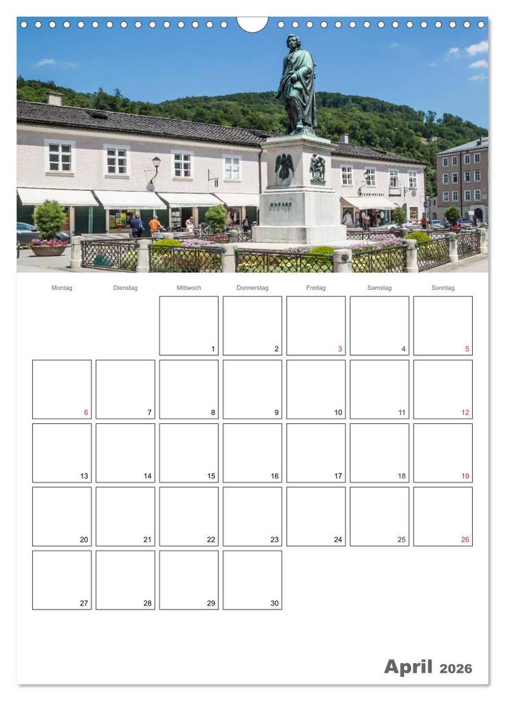 Weitere Ansicht: Bezauberndes SALZBURG / Terminplaner (Wandkalender 2026 DIN A3 hoch), CALVENDO Monatskalender | Calvendo, Melanie Viola
