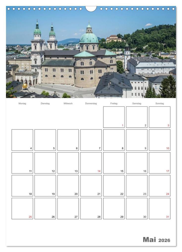 Weitere Ansicht: Bezauberndes SALZBURG / Terminplaner (Wandkalender 2026 DIN A3 hoch), CALVENDO Monatskalender | Calvendo, Melanie Viola
