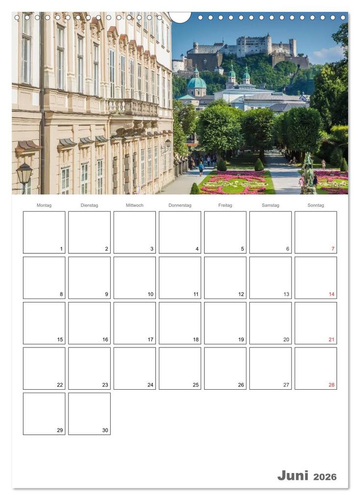 Weitere Ansicht: Bezauberndes SALZBURG / Terminplaner (Wandkalender 2026 DIN A3 hoch), CALVENDO Monatskalender | Calvendo, Melanie Viola