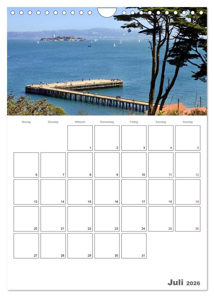 Weitere Ansicht: SAN FRANCISCO Terminplaner (Wandkalender 2026 DIN A4 hoch), CALVENDO Monatskalender | Calvendo, Melanie Viola