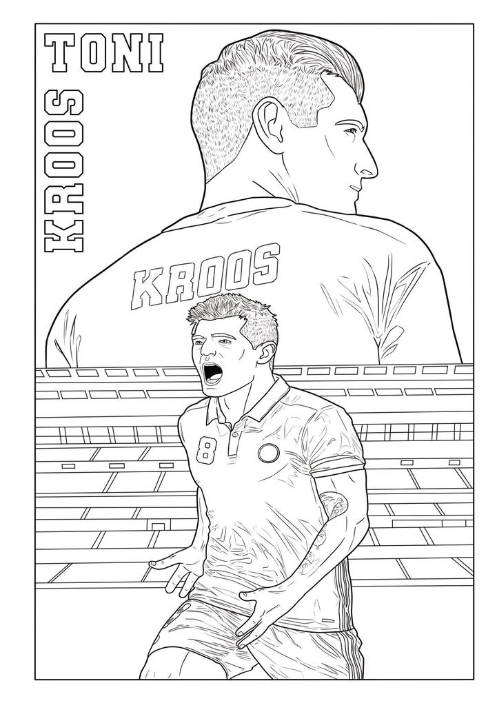 Weitere Ansicht: Fußball-Malbuch STARS & LEGENDEN der deutschen Nationalmannschaft mit über 60 Motiven zum Ausmalen und Steckbriefen zu jedem Spieler | Josef Mickey Müller