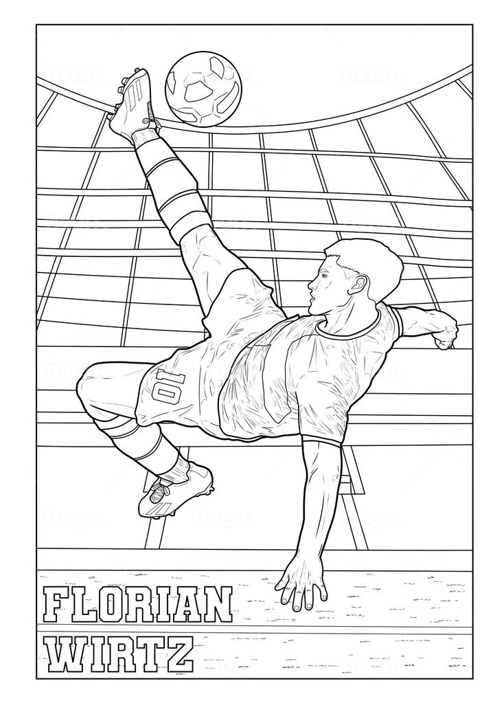 Weitere Ansicht: Fußball-Malbuch STARS & LEGENDEN der deutschen Nationalmannschaft mit über 60 Motiven zum Ausmalen und Steckbriefen zu jedem Spieler | Josef Mickey Müller