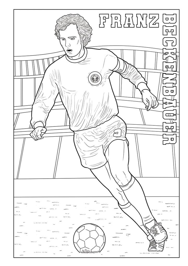 Weitere Ansicht: Fußball-Malbuch STARS & LEGENDEN der deutschen Nationalmannschaft mit über 60 Motiven zum Ausmalen und Steckbriefen zu jedem Spieler | Josef Mickey Müller