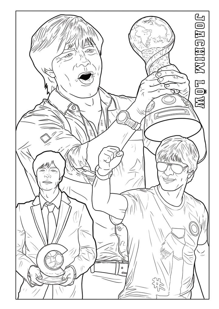 Weitere Ansicht: Fußball-Malbuch STARS & LEGENDEN der deutschen Nationalmannschaft mit über 60 Motiven zum Ausmalen und Steckbriefen zu jedem Spieler | Josef Mickey Müller