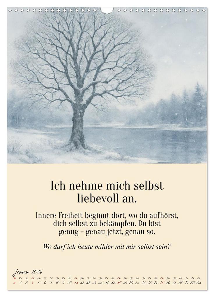 Weitere Ansicht: 12 Schlüssel zur inneren Freiheit - Ein Jahr für dein inneres Zuhause - liebevoll, mutig, echt. (Wandkalender 2026 DIN A3 hoch), CALVENDO Monatskalender | Fred Schimak, Calvendo