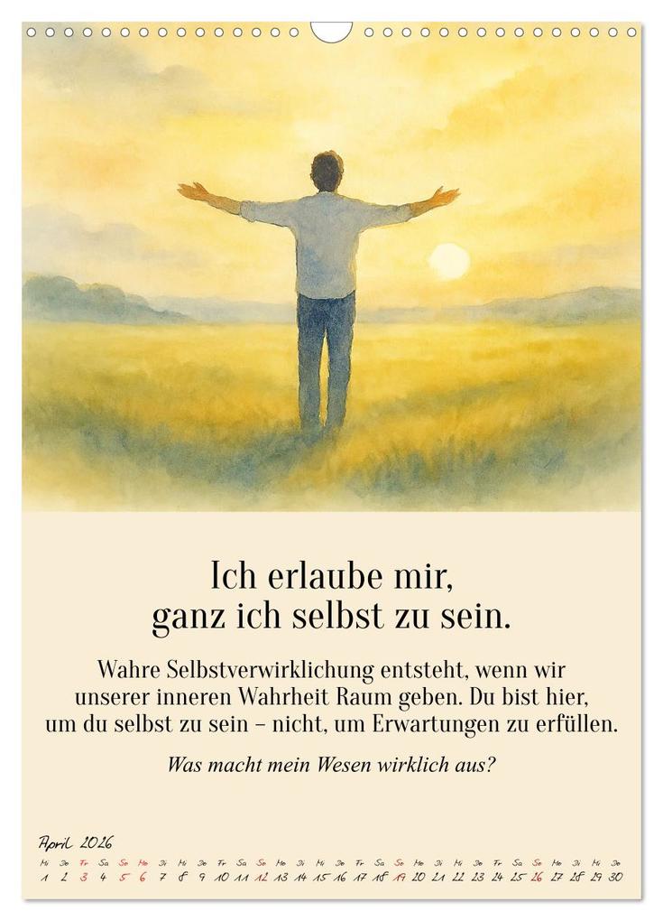 Weitere Ansicht: 12 Schlüssel zur inneren Freiheit - Ein Jahr für dein inneres Zuhause - liebevoll, mutig, echt. (Wandkalender 2026 DIN A3 hoch), CALVENDO Monatskalender | Fred Schimak, Calvendo