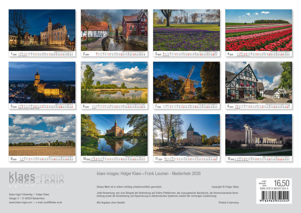 Weitere Ansicht: Niederrhein 2026 Bildkalender A3 Spiralbindung