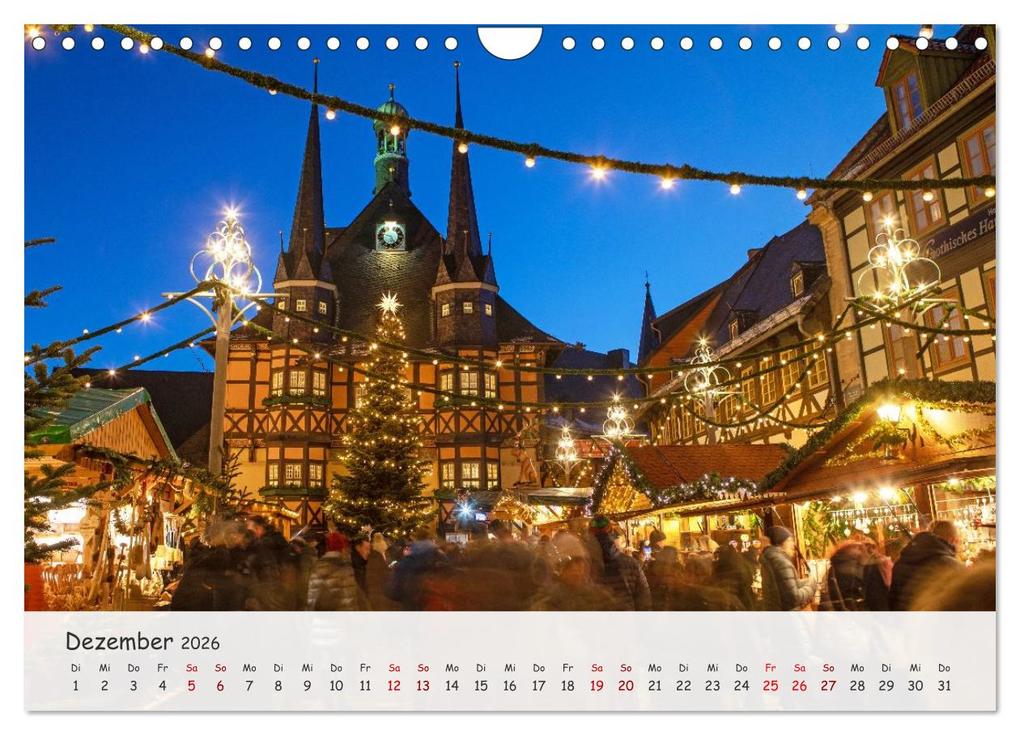 Weitere Ansicht: Wernigerode - Historische Fachwerkstadt am Harz (Wandkalender 2026 DIN A4 quer), CALVENDO Monatskalender | Thomas Bugdoll, Calvendo