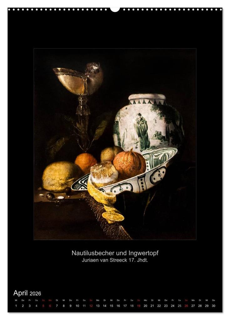 Weitere Ansicht: Stillleben - Illusionistische Malerei der Renaissance (Wandkalender 2026 DIN A2 hoch), CALVENDO Monatskalender | Alexander Bartek, Calvendo