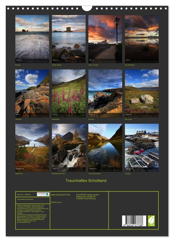 Weitere Ansicht: Traumhaftes Schottland (Wandkalender 2026 DIN A3 hoch), CALVENDO Monatskalender | Martina Cross, Calvendo