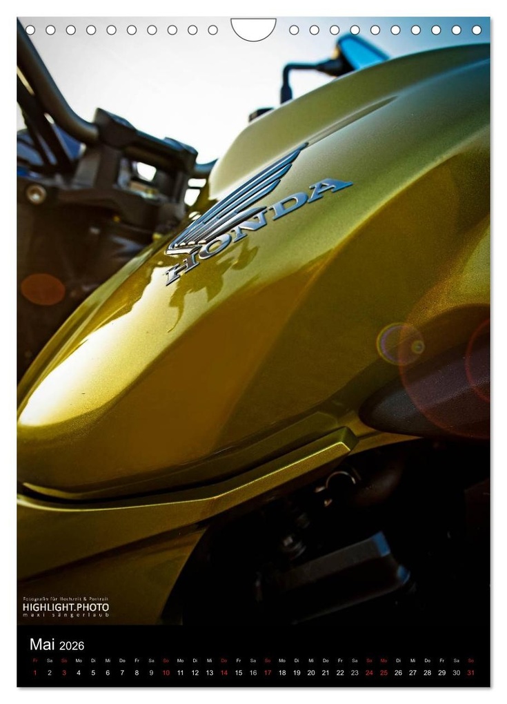 Weitere Ansicht: HONDA CB1000R (Wandkalender 2026 DIN A4 hoch), CALVENDO Monatskalender | Maxi Sängerlaub HIGHLIGHT.photo, Calvendo
