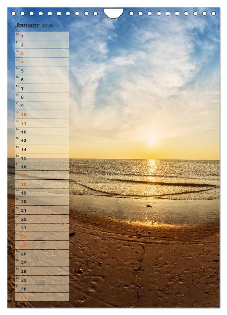 Weitere Ansicht: Zwischen Dünen und Watt / Geburtstagskalender (Wandkalender 2026 DIN A4 hoch), CALVENDO Monatskalender | Kathleen Bergmann, Calvendo