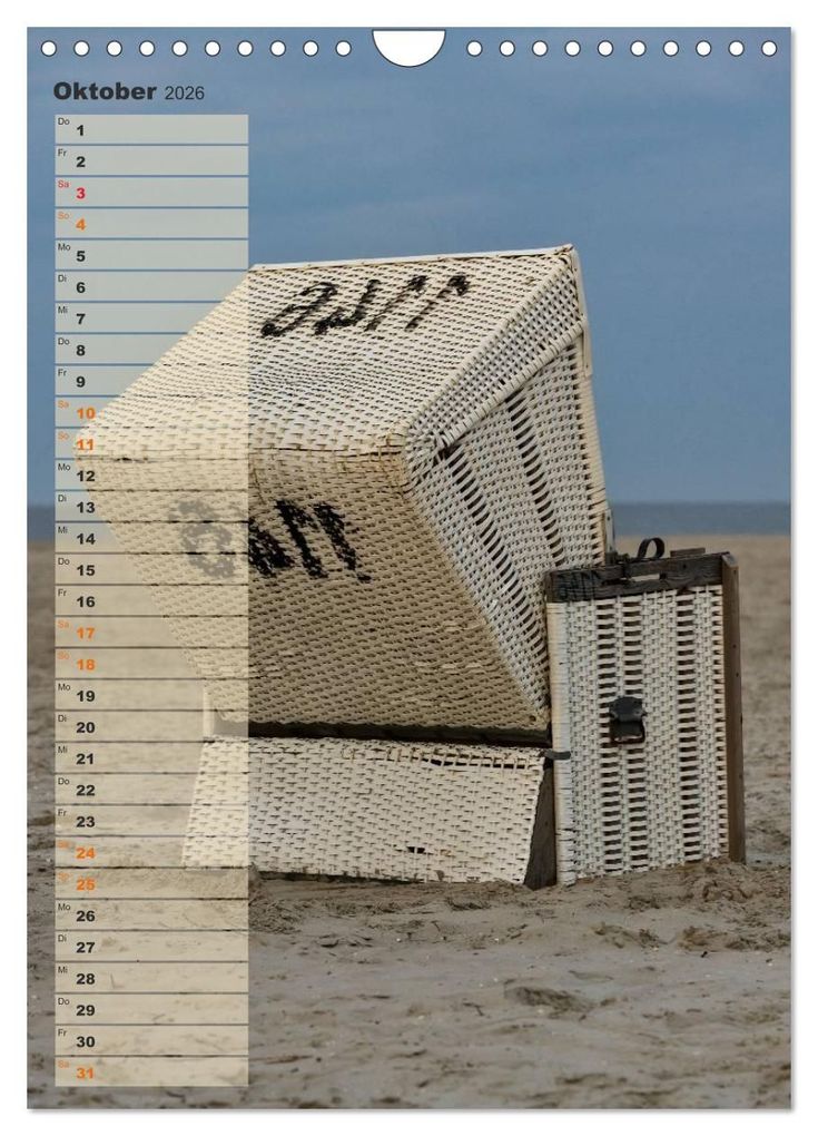 Weitere Ansicht: Zwischen Dünen und Watt / Geburtstagskalender (Wandkalender 2026 DIN A4 hoch), CALVENDO Monatskalender | Kathleen Bergmann, Calvendo