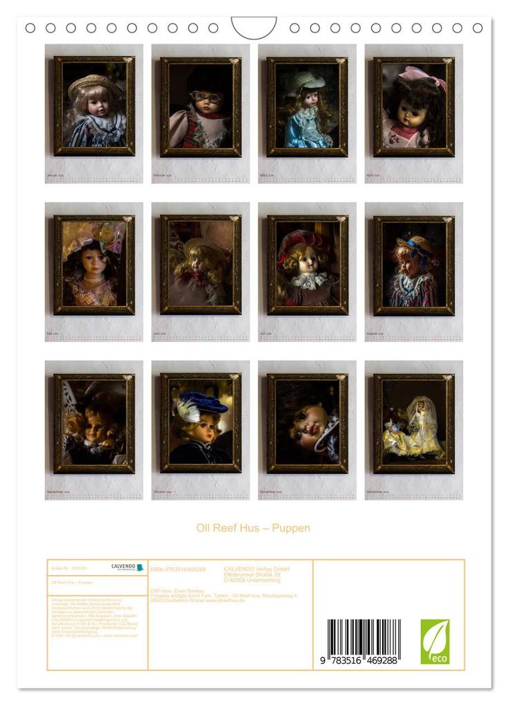 Weitere Ansicht: Oll Reef Hus - Puppen (Wandkalender 2026 DIN A4 hoch), CALVENDO Monatskalender | Erwin Renken, Calvendo
