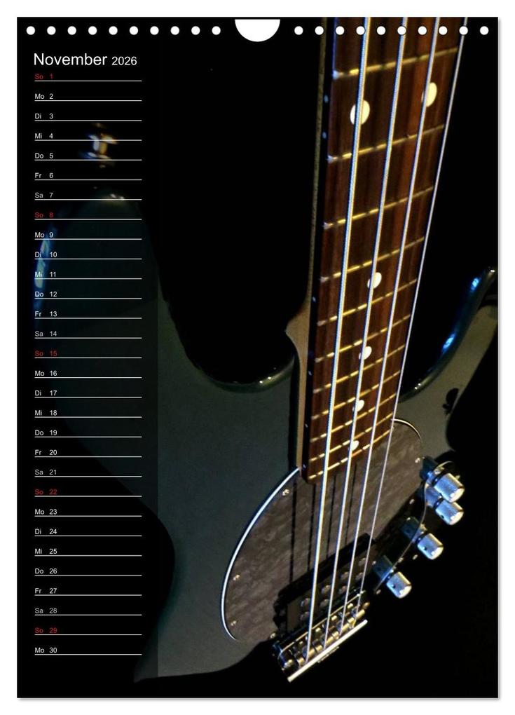 Weitere Ansicht: ROCKGITARREN in Szene gesetzt / Geburtstagskalender (Wandkalender 2026 DIN A4 hoch), CALVENDO Monatskalender | Renate Bleicher, Calvendo
