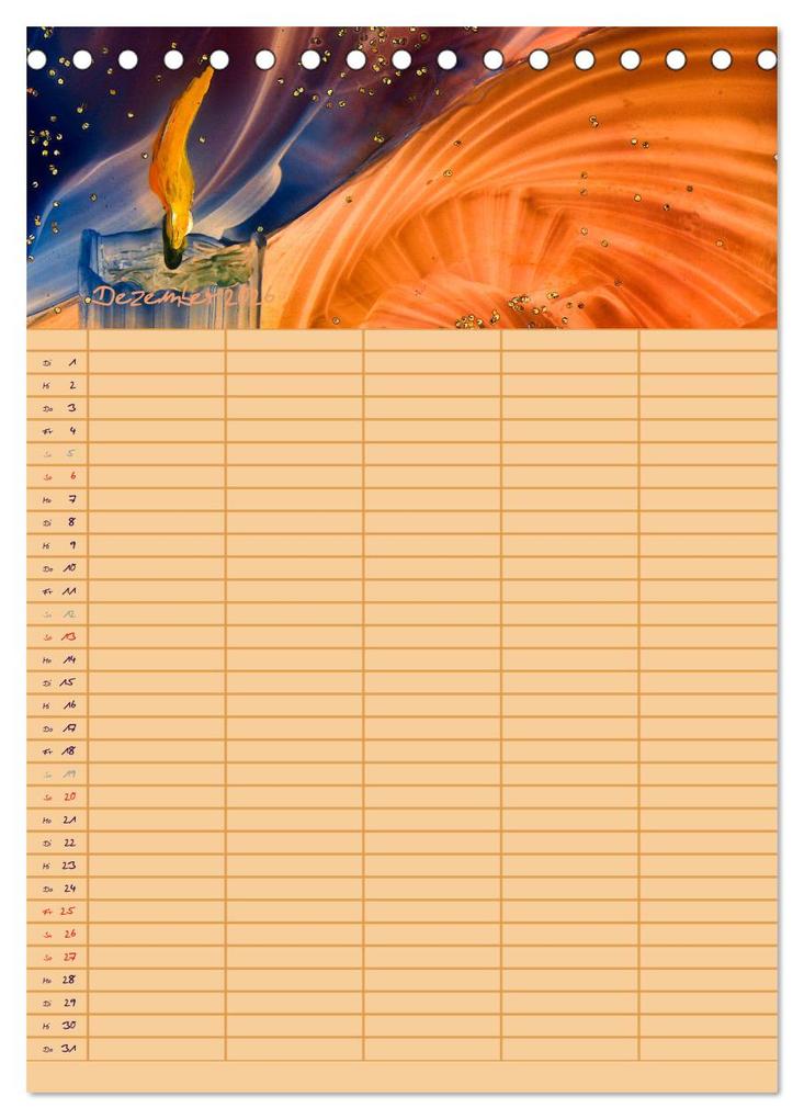 Weitere Ansicht: Blütenzauber - Familienplaner 2026 (Tischkalender 2026 DIN A5 hoch), CALVENDO Monatskalender | Ulrike Kröll, Calvendo