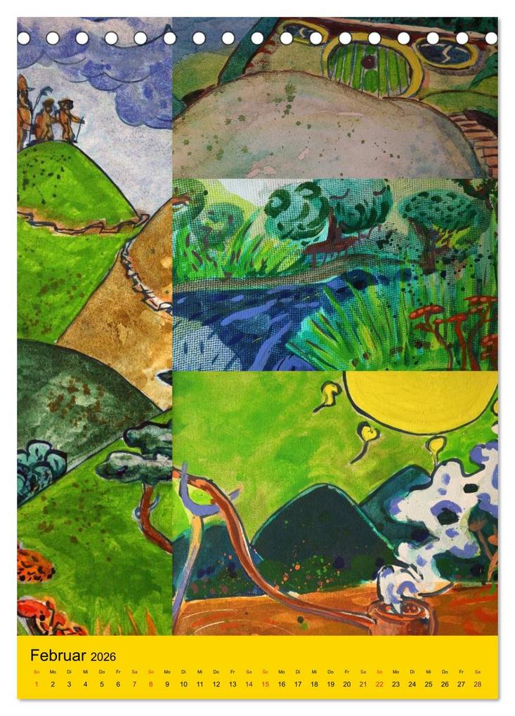 Weitere Ansicht: Thilia. Reise durch Mittelerde. Acrylmalerei von Michael Weiler. (Tischkalender 2026 DIN A5 hoch), CALVENDO Monatskalender | Michael Weiler, Calvendo