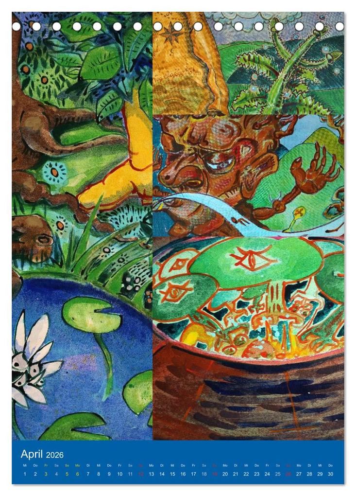 Weitere Ansicht: Thilia. Reise durch Mittelerde. Acrylmalerei von Michael Weiler. (Tischkalender 2026 DIN A5 hoch), CALVENDO Monatskalender | Michael Weiler, Calvendo