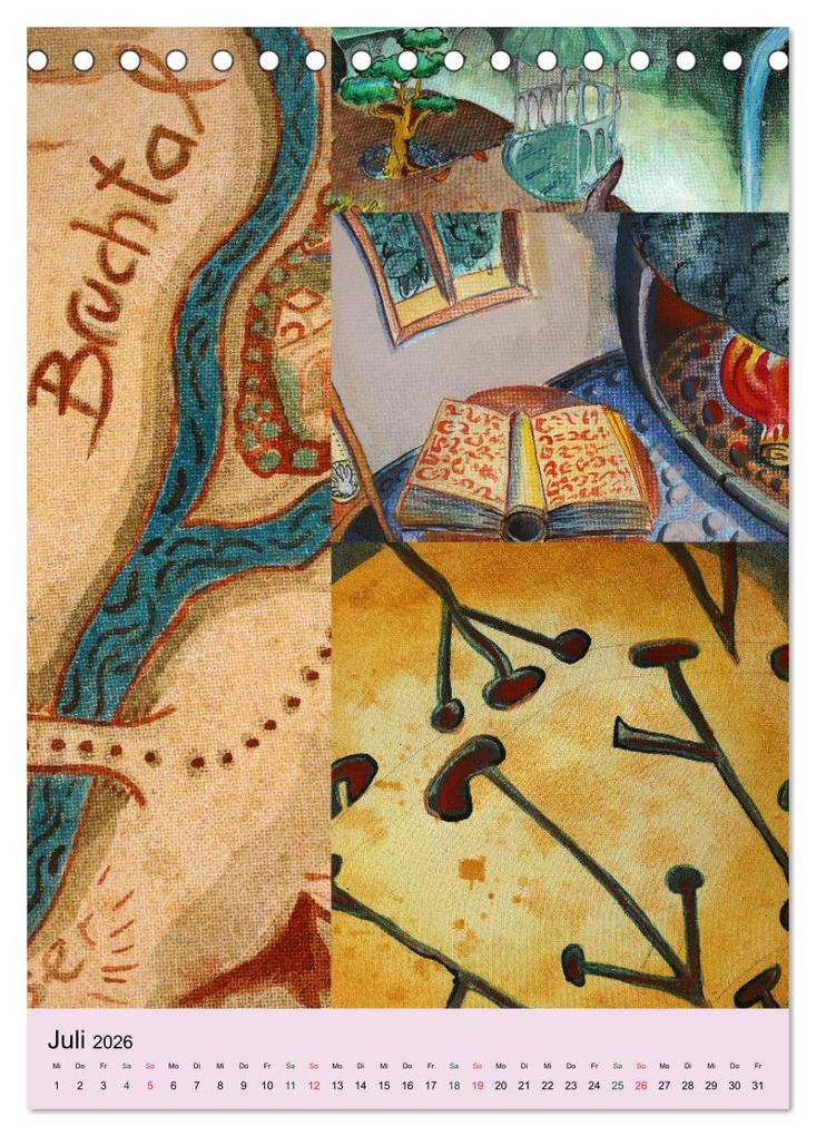 Weitere Ansicht: Thilia. Reise durch Mittelerde. Acrylmalerei von Michael Weiler. (Tischkalender 2026 DIN A5 hoch), CALVENDO Monatskalender | Michael Weiler, Calvendo