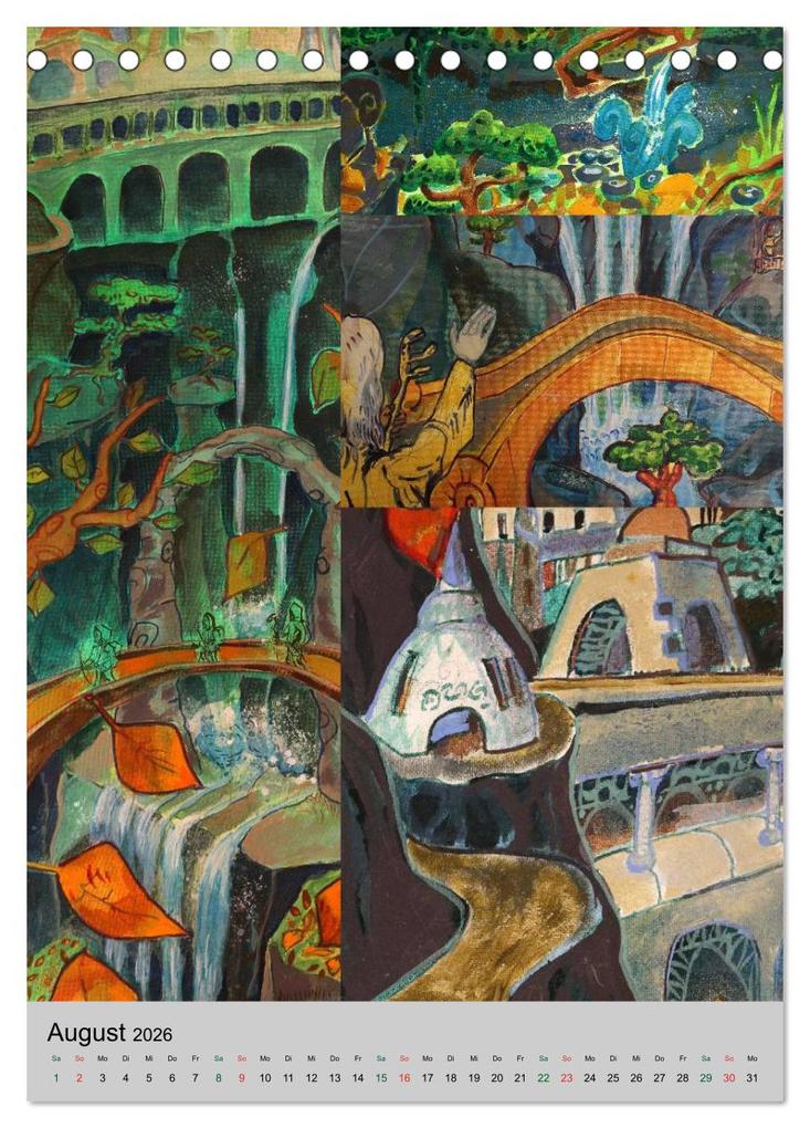 Weitere Ansicht: Thilia. Reise durch Mittelerde. Acrylmalerei von Michael Weiler. (Tischkalender 2026 DIN A5 hoch), CALVENDO Monatskalender | Michael Weiler, Calvendo