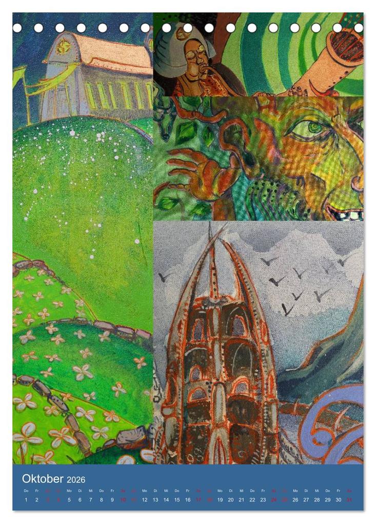 Weitere Ansicht: Thilia. Reise durch Mittelerde. Acrylmalerei von Michael Weiler. (Tischkalender 2026 DIN A5 hoch), CALVENDO Monatskalender | Michael Weiler, Calvendo