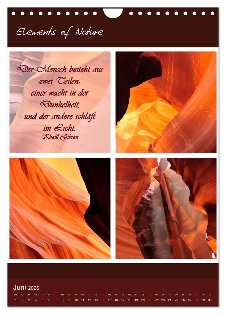 Weitere Ansicht: Elements of Nature (Wandkalender 2026 DIN A4 hoch), CALVENDO Monatskalender | CrystalLights by Sylvia Seibl, Calvendo, Sylvia Seibl