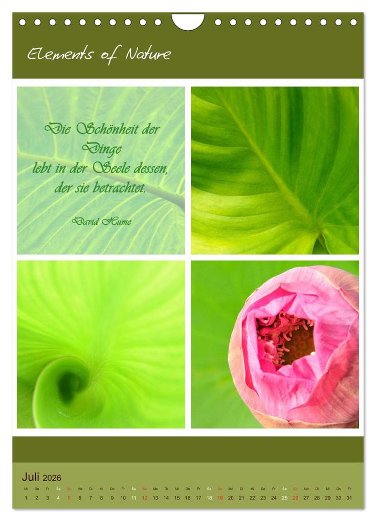 Weitere Ansicht: Elements of Nature (Wandkalender 2026 DIN A4 hoch), CALVENDO Monatskalender | CrystalLights by Sylvia Seibl, Calvendo, Sylvia Seibl