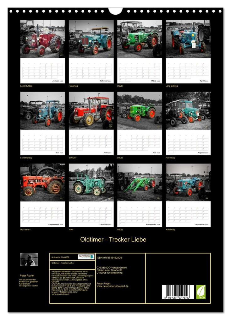 Weitere Ansicht: Oldtimer - Trecker Liebe (Wandkalender 2026 DIN A3 hoch), CALVENDO Monatskalender | Peter Roder, Calvendo
