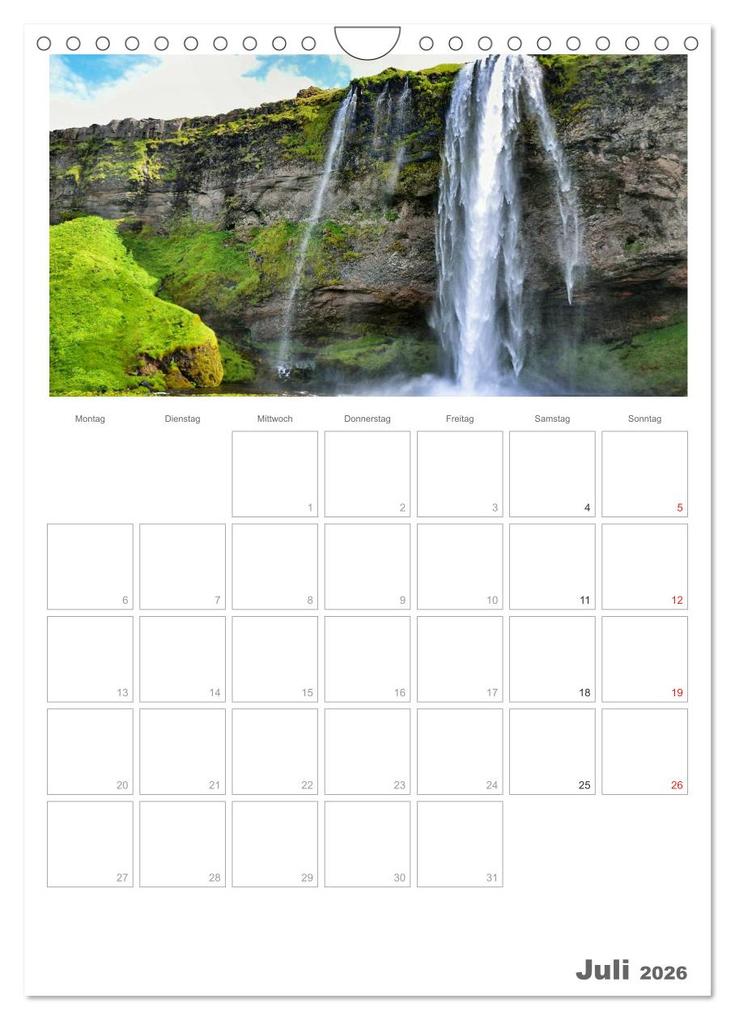Weitere Ansicht: Faszination Island - Landschaftskalender mit Tagesplaner 2026 / Planer (Wandkalender 2026 DIN A4 hoch), CALVENDO Monatskalender | Dirk Vonten, Calvendo