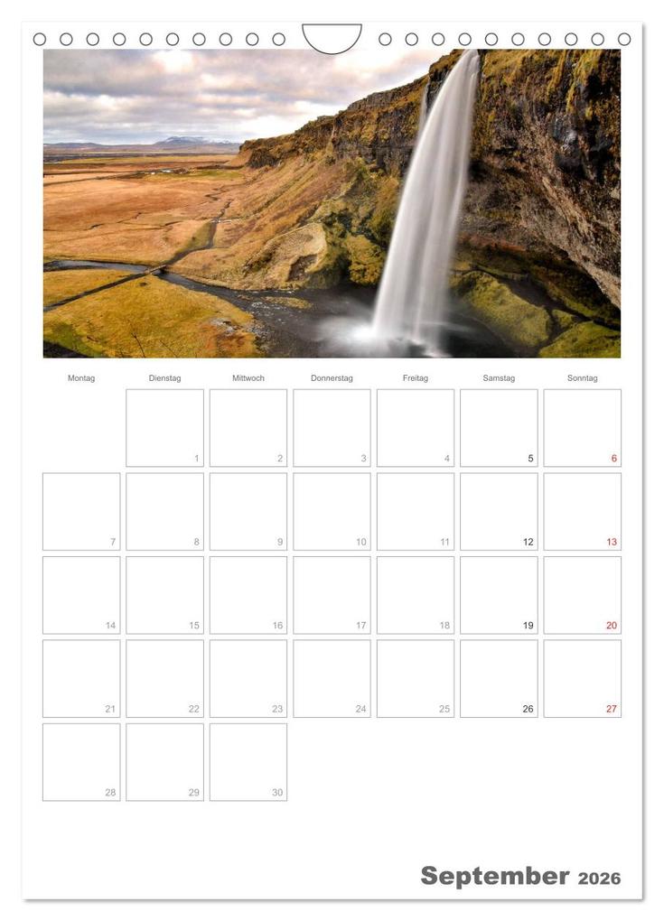 Weitere Ansicht: Faszination Island - Landschaftskalender mit Tagesplaner 2026 / Planer (Wandkalender 2026 DIN A4 hoch), CALVENDO Monatskalender | Dirk Vonten, Calvendo