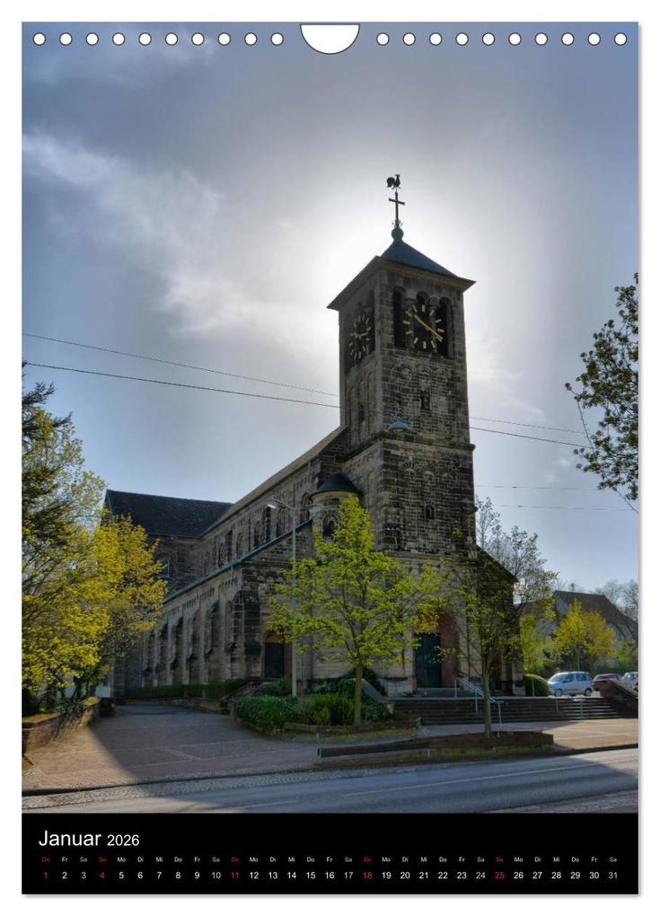 Weitere Ansicht: Sa(ar)krale Baukunst - Kirchenarchitektur im Saarland (Wandkalender 2026 DIN A4 hoch), CALVENDO Monatskalender | Thomas Bartruff, Calvendo