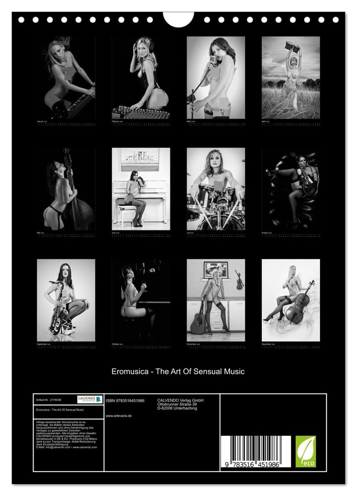 Weitere Ansicht: Eromusica - The Art Of Sensual Music (Wandkalender 2026 DIN A4 hoch), CALVENDO Monatskalender | Hubertus Kahl, Calvendo