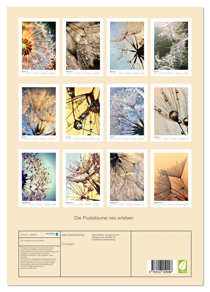 Weitere Ansicht: Die Pusteblume neu erleben (Wandkalender 2026 DIN A3 hoch), CALVENDO Monatskalender | Julia Delgado, Calvendo