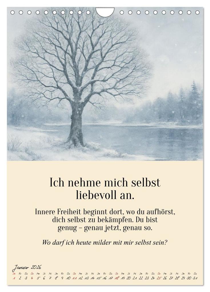 Weitere Ansicht: 12 Schlüssel zur inneren Freiheit - Ein Jahr für dein inneres Zuhause - liebevoll, mutig, echt. (Wandkalender 2026 DIN A4 hoch), CALVENDO Monatskalender | Fred Schimak, Calvendo